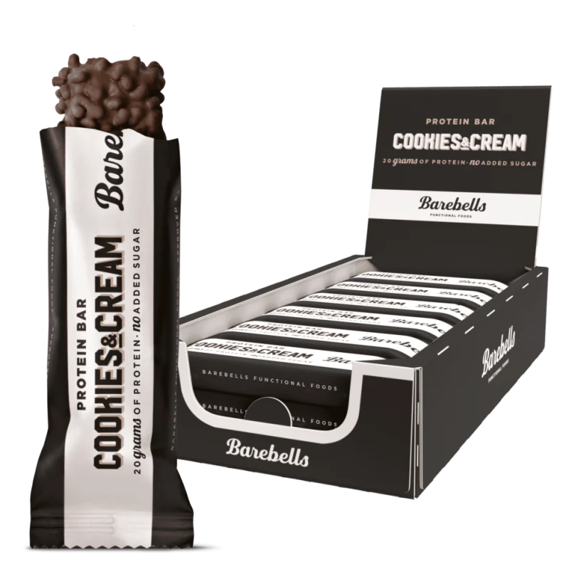 BAREBELLS BARS COOKIES & CREAM 55GR X 12UDS