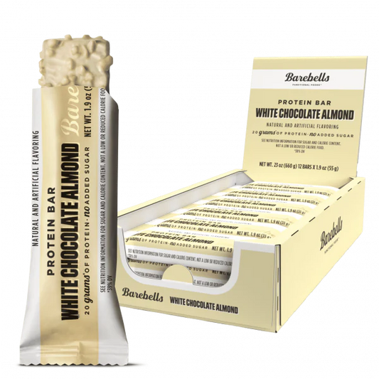BAREBELLS BARS WHITE CHOCO ALMOND 55GR X 12UDS