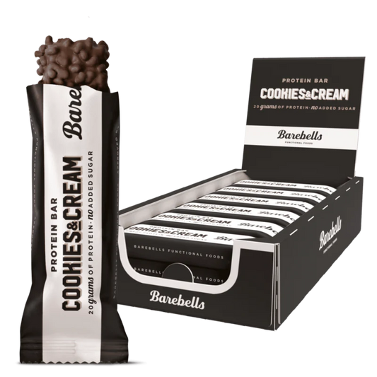 BAREBELLS BARS COOKIES & CREAM 55GR X 12UDS